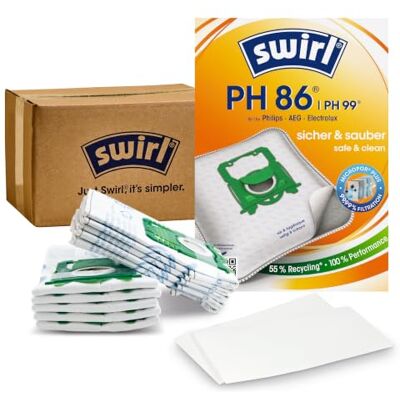 Swirl PH 86 Stofzuigerzakken voor Philips stofzuiger, 10 stuks Swirl PH 86 Stofzuigerzakken voor Philips stofzuiger, 10 stuks