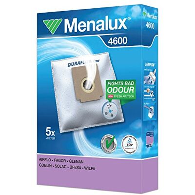 Menalux 4600 stofzuigerzakken voor Goblin Iota / Mistral Bvc100 / Runjc 861E + 1 motorfilter Menalux 4600 stofzuigerzakken voor Goblin Iota / Mistral Bvc100 / Runjc 861E + 1 motorfilter