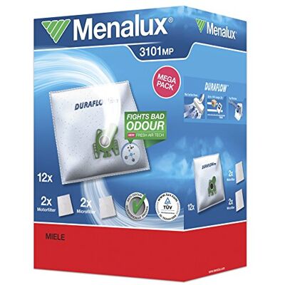 Menalux 3101 MP 12 stofzuigerzakken met 2 microfilters Menalux 3101 MP 12 stofzuigerzakken met 2 microfilters