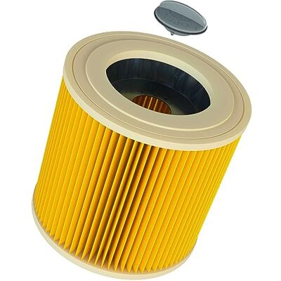 vhbw 1 x vervangingsvouwfilter voor Kärcher KFI 3310, 2.863-303.0 voor stofzuiger, patroonfilter, geel vhbw 1 x vervangingsvouwfilter voor Kärcher KFI 3310, 2.863-303.0 voor stofzuiger, patroonfilter, geel