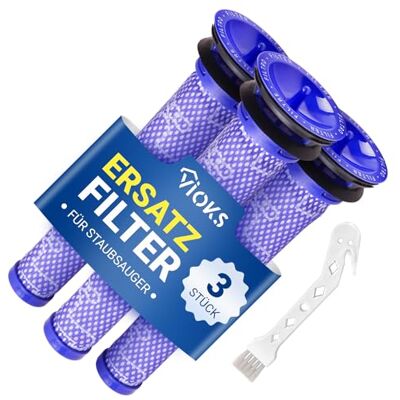VIOKS 3 stuks vervangingsfilters voor Dyson stofzuiger 965661-01 + reinigingsborstel voormotorfilter voor draadloze stofzuiger V6 V7 V8 DC58 DC59 DC61 DC62 SV03 SV06 SV09 VIOKS 3 stuks vervangingsfilters voor Dyson stofzuiger 965661-01 + reinigingsborstel voormotorfilter voor draadloze stofzuiger V6 V7 V8 DC58 DC59 DC61 DC62 SV03 SV06 SV09