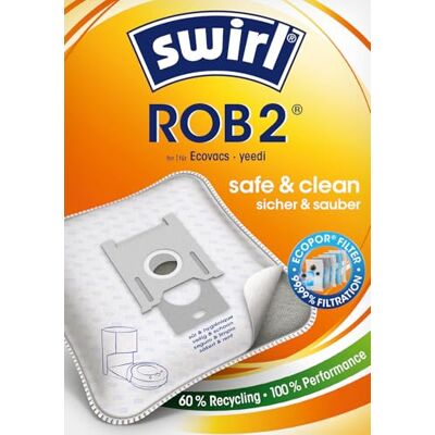 Swirl ROB 2 EcoPor stofzuigerzakken, katoen Swirl ROB 2 EcoPor stofzuigerzakken, katoen