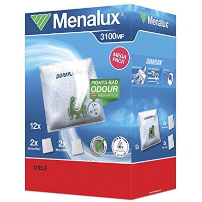 Menalux 3100 MP 12 stofzuigerzakken met 2 microfilters Menalux 3100 MP 12 stofzuigerzakken met 2 microfilters