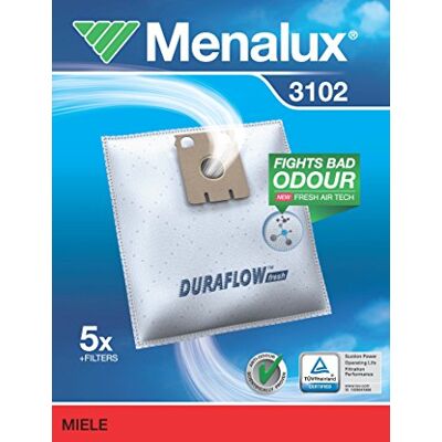 Menalux 3102 Duraflow 5 stofzuigerzakken (import Duitsland) Menalux 3102 Duraflow 5 stofzuigerzakken (import Duitsland)
