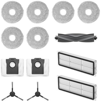 dreame L10s Plus robotaccessoireset bevat 6 x bezem (3 paar), 2 x filters, 2 x zijborstels, 2 x stofopvangzakken, 1 x hoofdborstel, originele accessoires dreame L10s Plus robotaccessoireset bevat 6 x bezem (3 paar), 2 x filters, 2 x zijborstels, 2 x stofopvangzakken, 1 x hoofdborstel, originele accessoires