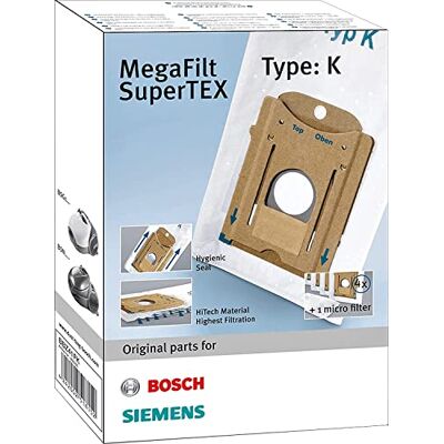 Bosch Huishoudelijke apparaten BBZ41FK Stofzuigerzakken type K 4 reservezakken MegaFilt SuperTEX + 1 Micro-Hygiënisch Filter Stofzuigeraccessoires Bosch Huishoudelijke apparaten BBZ41FK Stofzuigerzakken type K 4 reservezakken MegaFilt SuperTEX + 1 Micro-Hygiënisch Filter Stofzuigeraccessoires