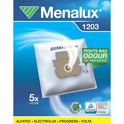 Menalux 1203 Duraflow 5 stofzuigerzakken (Import Duitsland) Menalux 1203 Duraflow 5 stofzuigerzakken (Import Duitsland)