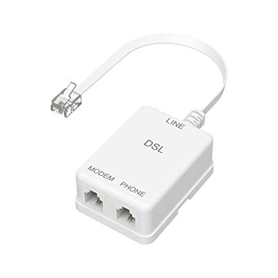 Hama ADSL filter jack 6p 4c / 2 jack 6p 4c aansluitingen Hama ADSL filter jack 6p 4c / 2 jack 6p 4c aansluitingen