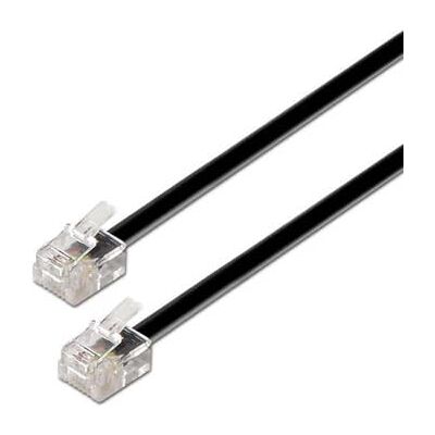AISENS A143-0319 telefoonkabel 6P4C M-M zwart 2 m AISENS A143-0319 telefoonkabel 6P4C M-M zwart 2 m