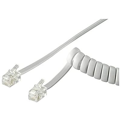 goobay 50246 telefoonhandset spiraalkabel, platte kabel met RJ10-stekker (4P4C) naar RJ10-bus (4P4C); wit; 2 meter goobay 50246 telefoonhandset spiraalkabel, platte kabel met RJ10-stekker (4P4C) naar RJ10-bus (4P4C); wit; 2 meter