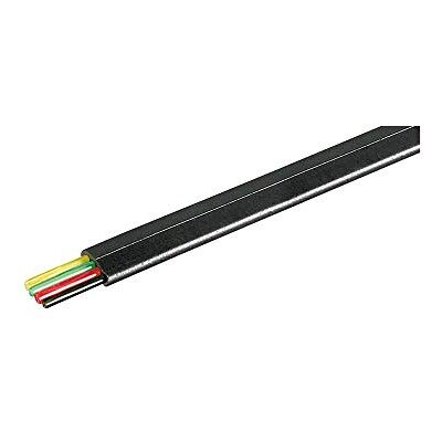 goobay 50253 Platte telefoonkabel, 100 m spoel, AWG 30, CU, 4-aderig, zwart goobay 50253 Platte telefoonkabel, 100 m spoel, AWG 30, CU, 4-aderig, zwart