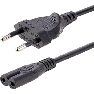 StarTech .com Stroomkabel voor laptop, 2 m, EU-stekker naar C7, 2,5 A, 250 WG, 18 AWG, netsnoer voor printers, netsnoer laptop (752E-2M-Power-LEAD) StarTech .com Stroomkabel voor laptop, 2 m, EU-stekker naar C7, 2,5 A, 250 WG, 18 AWG, netsnoer voor printers, netsnoer laptop (752E-2M-Power-LEAD)