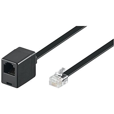 goobay Wentronic Modulaire verlengkabel 6-polig RJ12-stekker op RJ12-bus 6 m zwart goobay Wentronic Modulaire verlengkabel 6-polig RJ12-stekker op RJ12-bus 6 m zwart