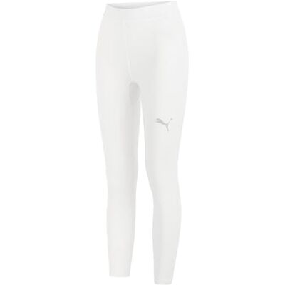 Puma Liga Baselayer Long Tight broek basislegging voor dames uniseks, Wit Puma Liga Baselayer Long Tight broek basislegging voor dames uniseks, Wit