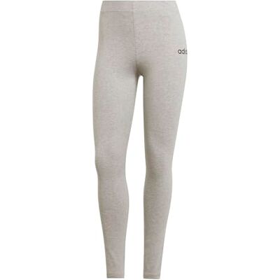 Adidas Dames Essentials Linear Cotton Leggings Tights, Medium Grey Heather/Black, L Adidas Dames Essentials Linear Cotton Leggings Tights, Medium Grey Heather/Black, L