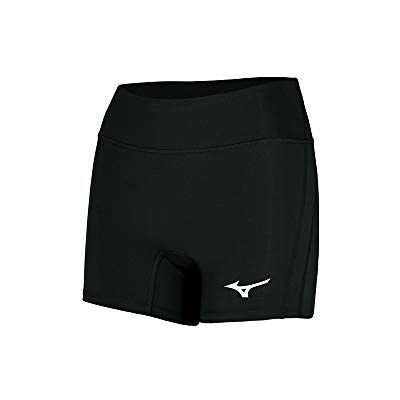 Mizuno Dames volleybalshorts met 10,2 cm binnenbeenlengte, zwart. Mizuno Dames volleybalshorts met 10,2 cm binnenbeenlengte, zwart.