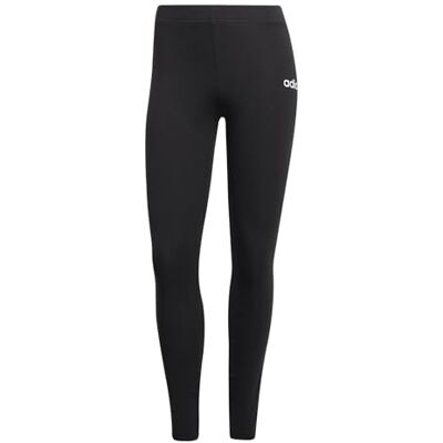 Adidas Dames Essentials Linear Cotton Leggings Tights, Zwart/Wit, M Adidas Dames Essentials Linear Cotton Leggings Tights, Zwart/Wit, M