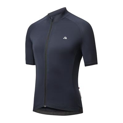 DANISH ENDURANCE Fietsshirt voor heren, korte mouwen, marineblauw, L L DANISH ENDURANCE Fietsshirt voor heren, korte mouwen, marineblauw, L L