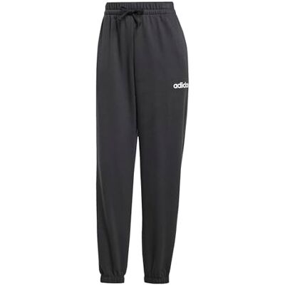 Adidas Femme ESSENTIALS LINEAR FRENCH TERRY CUFFED PANTS, black/white, M Adidas Femme ESSENTIALS LINEAR FRENCH TERRY CUFFED PANTS, black/white, M
