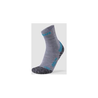 UYN Trail Running Challenge damessokken met compressie, lichtgrijs / turquoise UYN Trail Running Challenge damessokken met compressie, lichtgrijs / turquoise