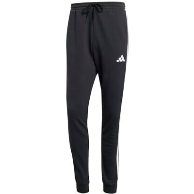 Adidas Homme ESSENTIAL THREE STRIPES FRENCH TERRY PANT, Black/White, XL Adidas Homme ESSENTIAL THREE STRIPES FRENCH TERRY PANT, Black/White, XL