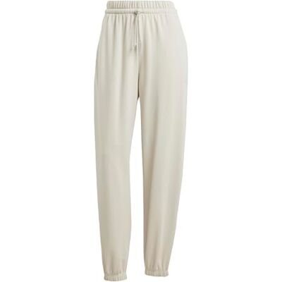 Adidas Femme ESSENTIALS SMALL LOGO FRENCH TERRY CUFFED PANTS, wonder alumina/white, M Adidas Femme ESSENTIALS SMALL LOGO FRENCH TERRY CUFFED PANTS, wonder alumina/white, M