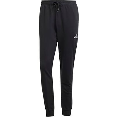 Adidas Heren Essentials Feelcozy French Terry Pants, zwart/wit, M Adidas Heren Essentials Feelcozy French Terry Pants, zwart/wit, M