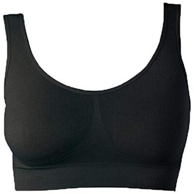 UnsichtBra Bustier Beugelbeha, wellness-beha, zachte beugelbeha, sportbeha voor slapen en borstvoeding, in vele kleuren, zwart. M UnsichtBra Bustier Beugelbeha, wellness-beha, zachte beugelbeha, sportbeha voor slapen en borstvoeding, in vele kleuren, zwart. M