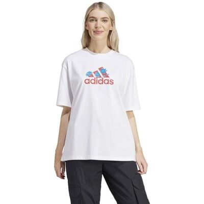 Adidas Flower Pack Badge of Sport Tee T-shirt voor dames Adidas Flower Pack Badge of Sport Tee T-shirt voor dames