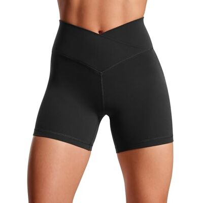 CRZ YOGA Butterluxe Cross-shorts voor dames, hoge taille, training, yoga, biker, 13 cm Butterluxe, Extrêmement Doux, Compression Douce, Yoga, Taille Croisée en V, pour Femmes 38 CRZ YOGA Butterluxe Cross-shorts voor dames, hoge taille, training, yoga, biker, 13 cm Butterluxe, Extrêmement Doux, Compression Douce, Yoga, Taille Croisée en V, pour Femmes 38