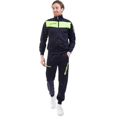 Givova Heren Visa Fluo Royal Linea Training, Blauw/Giallo Fluo, XXL EU Givova Heren Visa Fluo Royal Linea Training, Blauw/Giallo Fluo, XXL EU