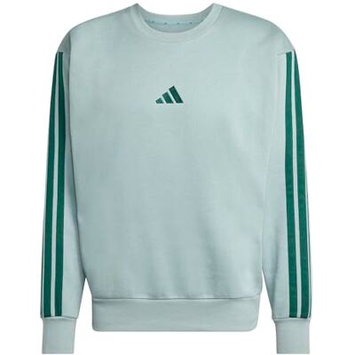 Adidas Essential Three Stripes fleece sweatshirt voor heren (1 stuk) Adidas Essential Three Stripes fleece sweatshirt voor heren (1 stuk)