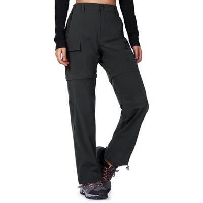 Cycorld Dameswandelbroek-converteerbare sneldrogende stretch-lichtgewicht afritsbare outdoorbroek met 5 diepe zak, Zwart, XL XL Cycorld Dameswandelbroek-converteerbare sneldrogende stretch-lichtgewicht afritsbare outdoorbroek met 5 diepe zak, Zwart, XL XL