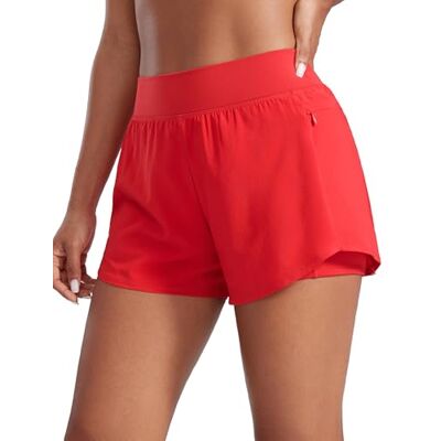 CRZ YOGA Hardloopshorts, twee in één, hoge taille, 7 cm Hoge taille, sneldrogend, licht, zakken met ritssluiting, voor dames 36 CRZ YOGA Hardloopshorts, twee in één, hoge taille, 7 cm Hoge taille, sneldrogend, licht, zakken met ritssluiting, voor dames 36