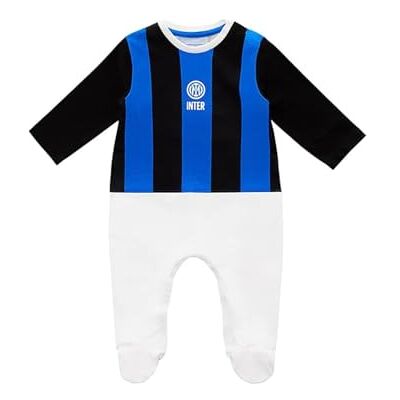 Inter Jump Suit Neonato Combinaison pour bébé, rayures noires et logo Mixte bébé Inter Jump Suit Neonato Combinaison pour bébé, rayures noires et logo Mixte bébé