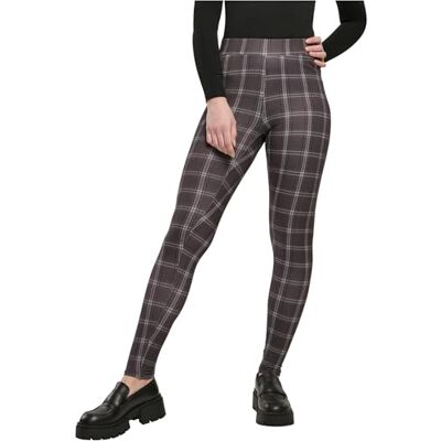 Urban Classics Tb4771-ladies Soft Aop Leggings yogabroek voor dames, Zwarte ruitjes., XS XS Urban Classics Tb4771-ladies Soft Aop Leggings yogabroek voor dames, Zwarte ruitjes., XS XS