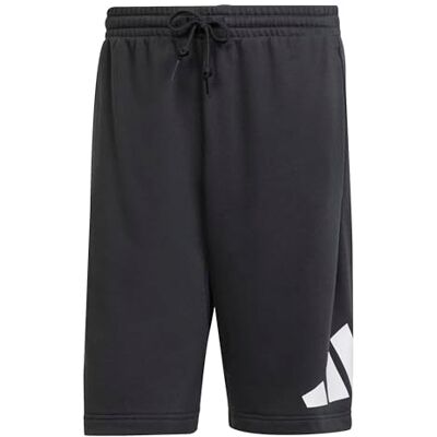 Adidas Heren Essentials Big Logo French Terry Shorts, Zwart/Wit, S Adidas Heren Essentials Big Logo French Terry Shorts, Zwart/Wit, S