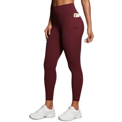 CRZ YOGA Butterluxe workout legging met hoge taille voor dames, met zakken, 64 cm 40 CRZ YOGA Butterluxe workout legging met hoge taille voor dames, met zakken, 64 cm 40