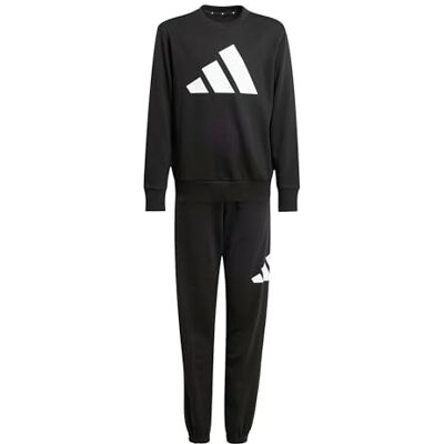 Adidas Uniseks kinderen Essential French Terry Jogger, zwart/wit, 9-10 jaar Adidas Uniseks kinderen Essential French Terry Jogger, zwart/wit, 9-10 jaar