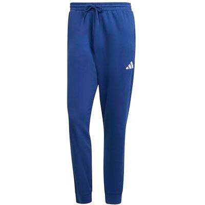 Adidas Essentials Feelcozy Fleece Broek voor heren, donkerblauw/wit, M Adidas Essentials Feelcozy Fleece Broek voor heren, donkerblauw/wit, M