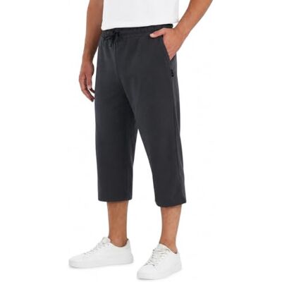 COMEOR Korte broek voor heren met zakken – 3/4 broek, bermuda, lang, los, sportbroek, casual, sportkleding, wandelen L COMEOR Korte broek voor heren met zakken – 3/4 broek, bermuda, lang, los, sportbroek, casual, sportkleding, wandelen L