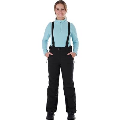 Killtec ksw 77 grls pnts Skibroek voor meisjes, met ritssluiting, sneeuwvanger en randbescherming, zwart, 176 EU Killtec ksw 77 grls pnts Skibroek voor meisjes, met ritssluiting, sneeuwvanger en randbescherming, zwart, 176 EU