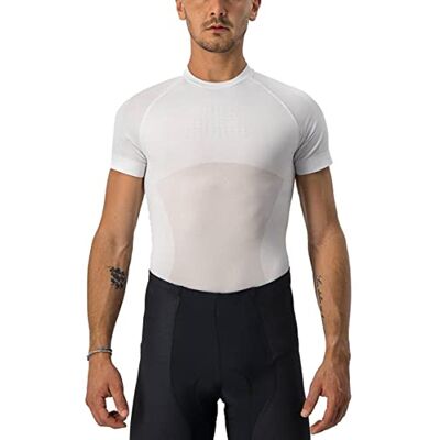 CASTELLI Core Seamless Base Layer Ss Fietsondergoed voor heren, Wit. CASTELLI Core Seamless Base Layer Ss Fietsondergoed voor heren, Wit.