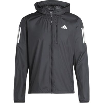 Adidas Own the Run Herenjas, zwart/witte zak, S Adidas Own the Run Herenjas, zwart/witte zak, S