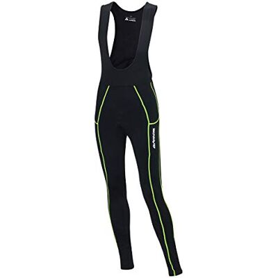 Airtracks Lange thermische fietsbroek voor heren met Pro bretels, lange broek met bretels, BIB fietsbroek, bretels, 3D Coolmax gevoerd, ademend, reflectoren Airtracks Lange thermische fietsbroek voor heren met Pro bretels, lange broek met bretels, BIB fietsbroek, bretels, 3D Coolmax gevoerd, ademend, reflectoren