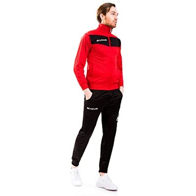 Givova Survêtement Visa pour homme, multicolore (rouge/noir), 3XL Givova Survêtement Visa pour homme, multicolore (rouge/noir), 3XL