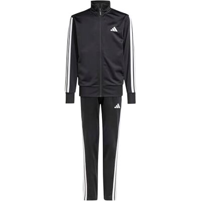 Adidas Uniseks Essentials Climacool Stripes Track Suit, zwart/wit, 11-12 jaar Adidas Uniseks Essentials Climacool Stripes Track Suit, zwart/wit, 11-12 jaar