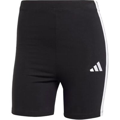 Adidas Femme ESSENTIALS 3-STRIPES HIGH WAISTED BIKER SHORTS, Black/White, S Adidas Femme ESSENTIALS 3-STRIPES HIGH WAISTED BIKER SHORTS, Black/White, S