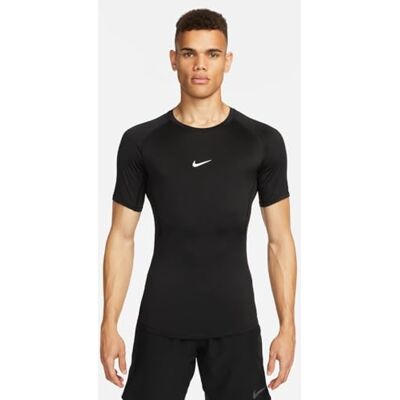 Nike Men's Short Sleeve Top M Np Df Tight Top Ss, Black/White, FB7932-010, M Nike Men's Short Sleeve Top M Np Df Tight Top Ss, Black/White, FB7932-010, M