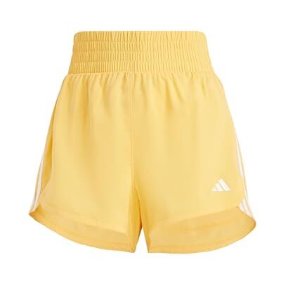 Adidas Pacer 3 strepen hoge taille trainingsshorts voor dames, maat XS, 7,6 cm Adidas Pacer 3 strepen hoge taille trainingsshorts voor dames, maat XS, 7,6 cm